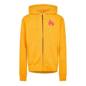 Money Mens Back Print Full Zip Hoodie / Yellow
